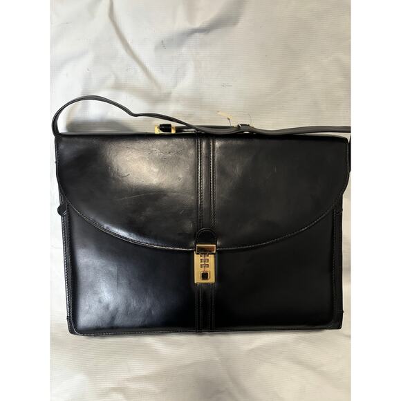 Exeter Other - NEW Vintage Leather Briefcase Portfolio Bag by Exeter LTD Black NEW
